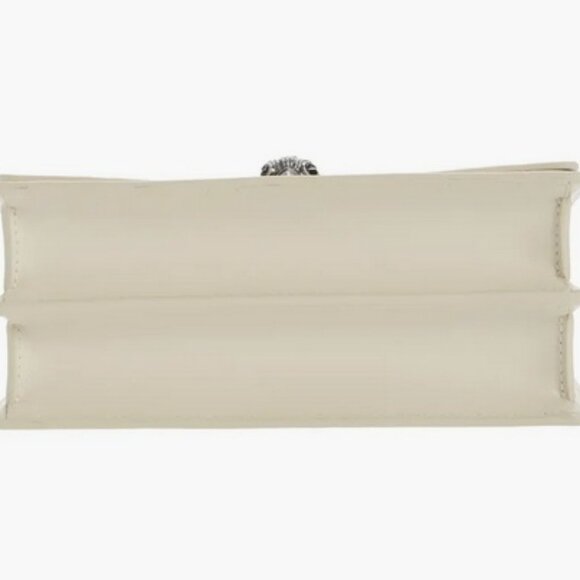 Kurt Geiger Leather Shoreditch Flap Cnvrtbl Corssbody Bag in Bone w/Mirror NWT - Picture 8 of 9